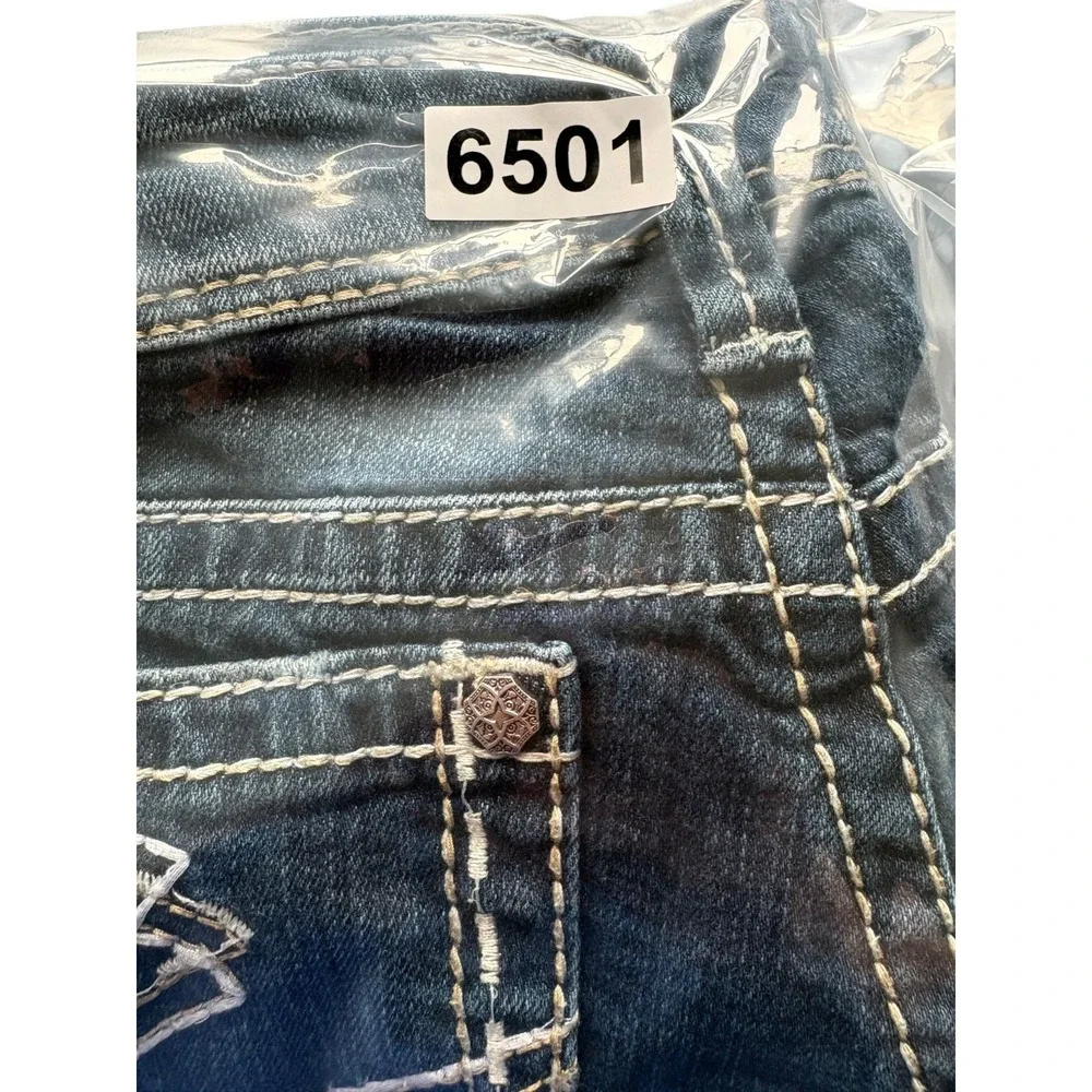 Silver‎ Co. Suki Bootcut Jeans Womens 28x32 Blue Denim Dark Wash Embroidered
